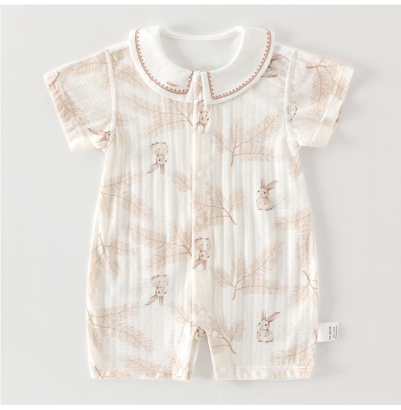 A-Class Summer Unisex Cotton Baby Bodysuit - Thin, Seamless Infant Romper