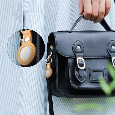 1pc Leather Keychain Clip for Case Locator, Loss-proof, Protects Case Tracker, Scratch-resistant Protective Case with Design, Easy To Use and Carry