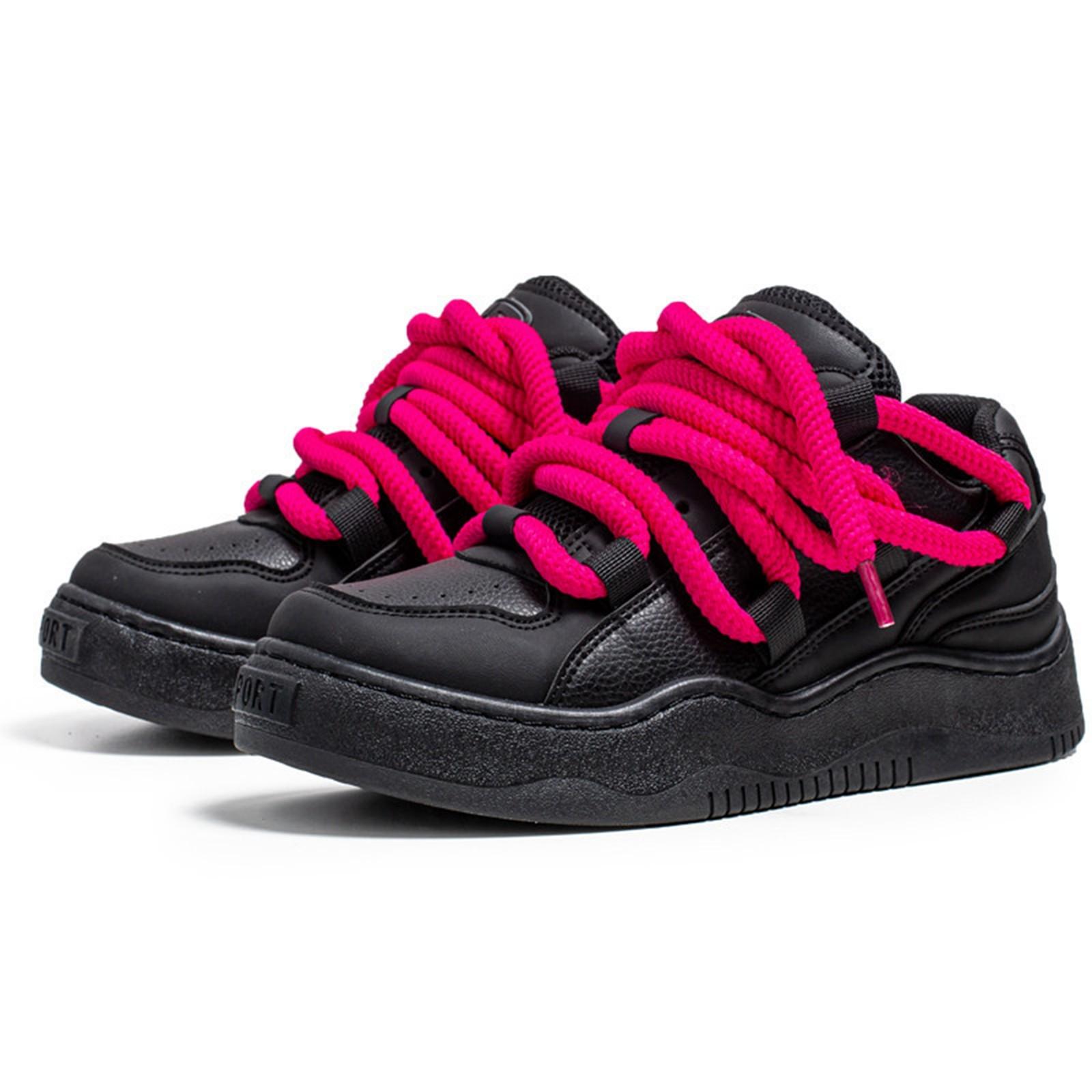 

Мужская модная новая универсальная повседневная нескользящая обувь для доски на толстой подошве 45 чёрный