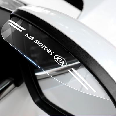 Car Emblem Rearview Mirror Rain Eyebrow Sticker For Stinger Sonet Rio Forte 5 3 4 K7 K5 K8 K3 Ray X Ceed EV6 Borrego Picanto