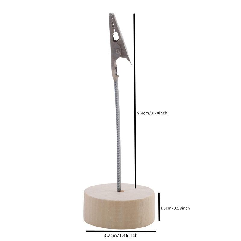 DIY Basteln Dekoration Holzklotz Visitenkartenhalter Krokodil Eisenklemme Nachrichtenklemme Heimparty Valentinstag Dekorationen