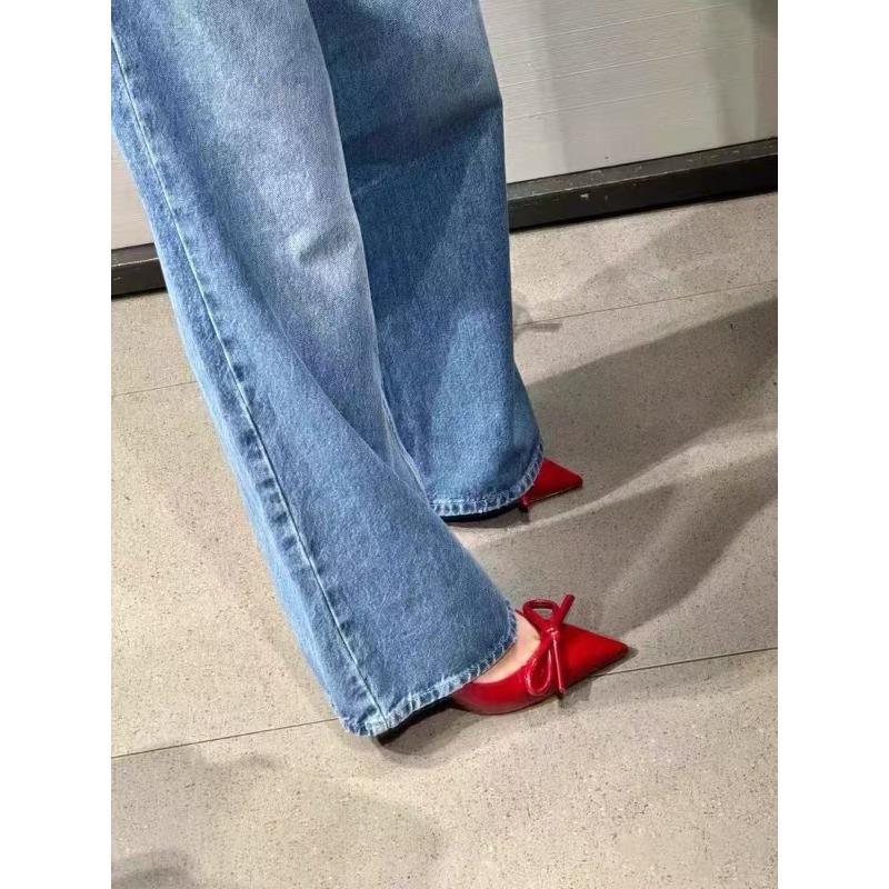 Fashion 2025hot Summer Women French style Clip Toe Slippers Fashion Dress Slide Shoes Ladies Elegant High Heel Footwear Mature style