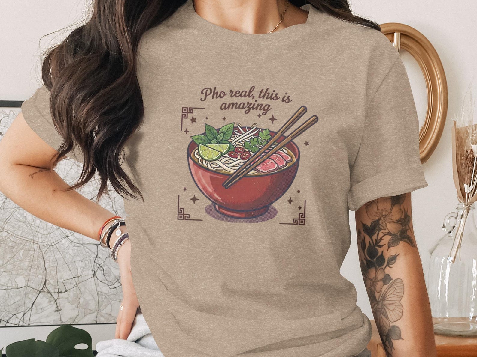 Pho Real T-Shirt, Funny Vietnamese Noodle Soup Lover Tee, Asian Cuisine 4XL