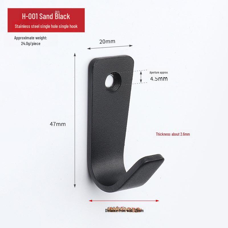 Stainless Steel Mini Single Clothes Hook for Wall