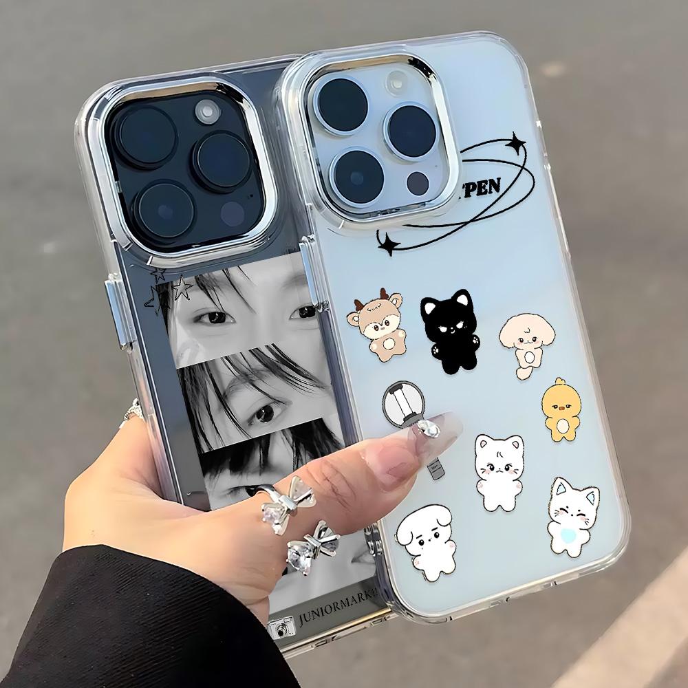 Kpop E-ENHYPENS Phone Case for Samsung Galaxy S25 S24 S23 S22 S21 S20 Note20 FE Ultra Edge Plus 4G 5G Transparent Soft Cover