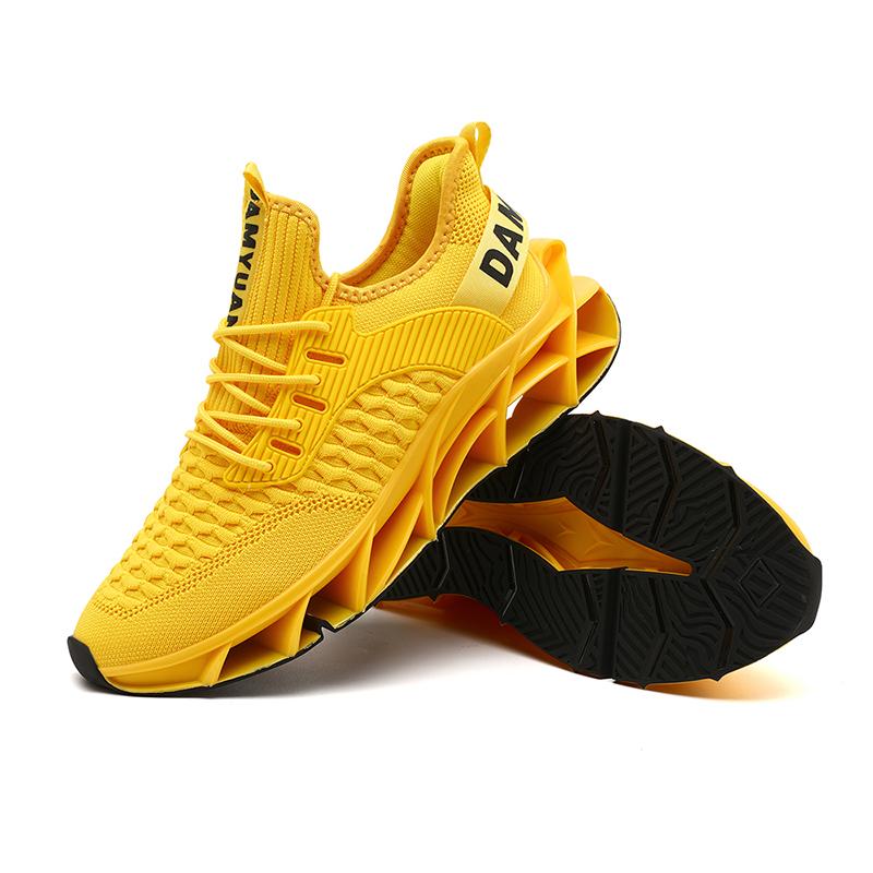 

Damyuan Men s Blade Sneakers Running Shoes Slip-on Outdoor Tennis Wear-resistant Athletic Shoes Lightweight Breathable Footwear 45 жёлтый