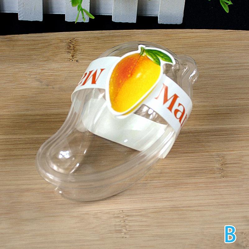 

10 шт. креативная одноразовая пластиковая чашка в форме манго для десерта, торта, крема для мусса, упаковочная коробка с прозрачной крышкой B