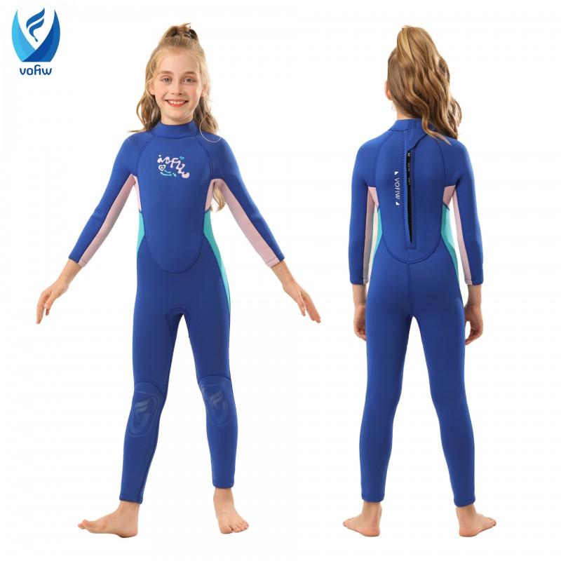 Dětský 3mm neoprenový oblek Potápění Surfing Plavání UV ochrana Dlouhý rukáv Celotělový oblek Kluci Dívky