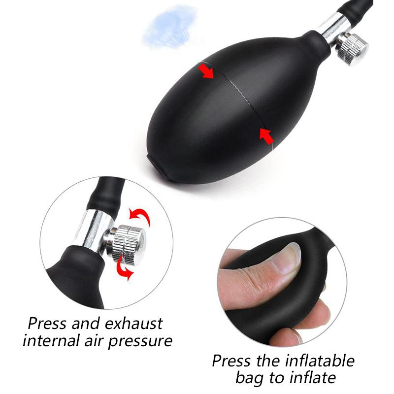 Vibration Inflatable Huge Big Anal Plug for Women Pump Anal Dilator Prostate Massager Vibration Super Large Masturbat Butt Plug