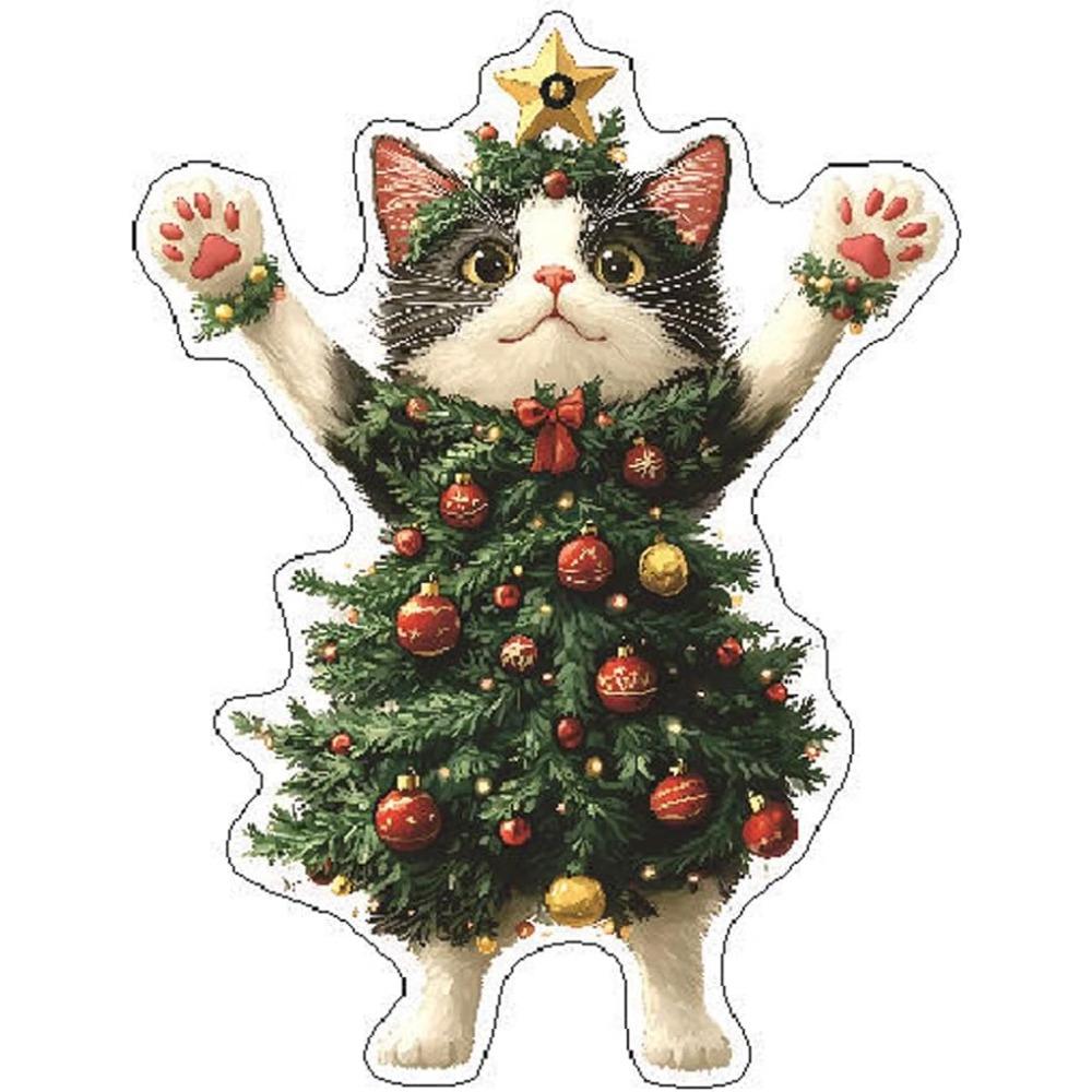 

3 Pack Christmas Tree Decoration Acrylic Cute Cat Christmas Ornaments Christmas Decoration Holiday Party Supplies