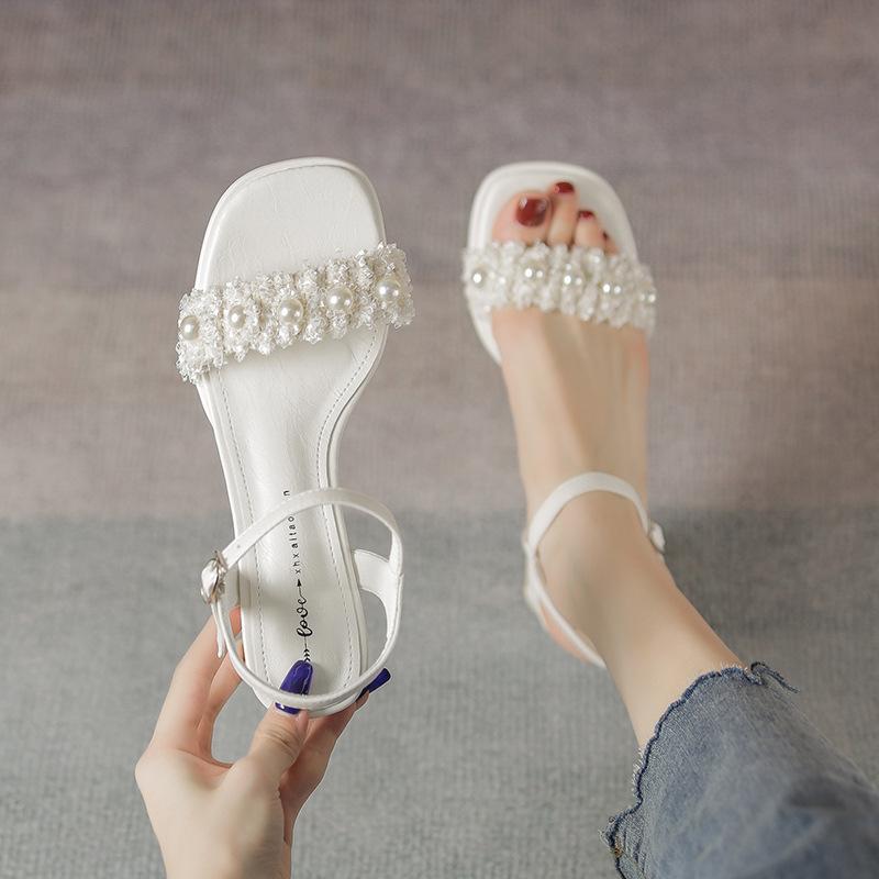 

Yue Xinwang шкіряні балетки для жіночого взуття Хуейчжоу Су Іньінь таке ж взуття діти носять босоніжки на високих підборах з відкритим носком влітку жінки 40