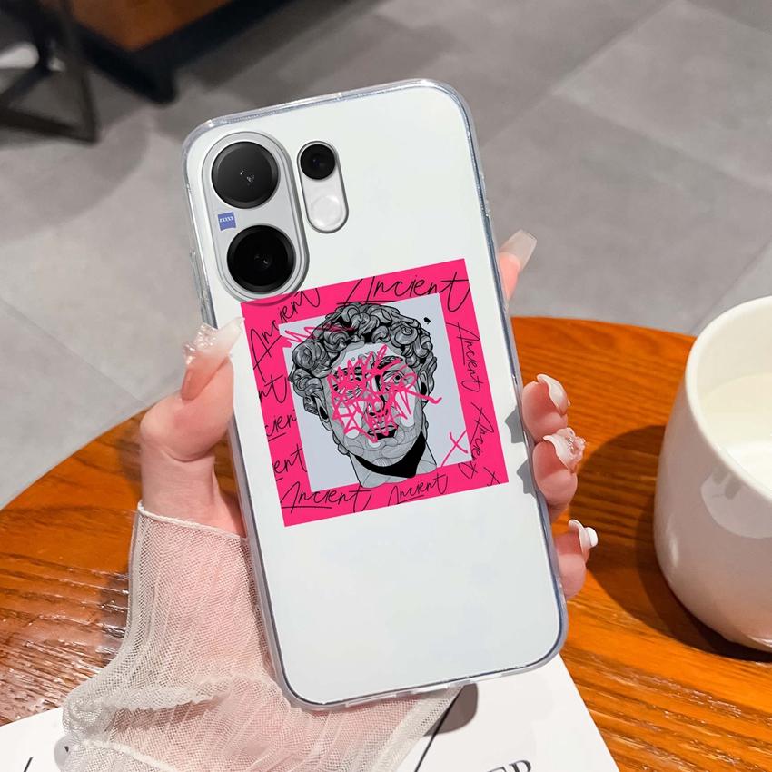 Casing For Vivo V60 V40 Lite V30e Y38 Y39 Y78 X200 Ulta X200s Case Cute Rabbit Panda Dog Back Covers TPU Silicone Soft Clear Phone Bags For Vivo Shell