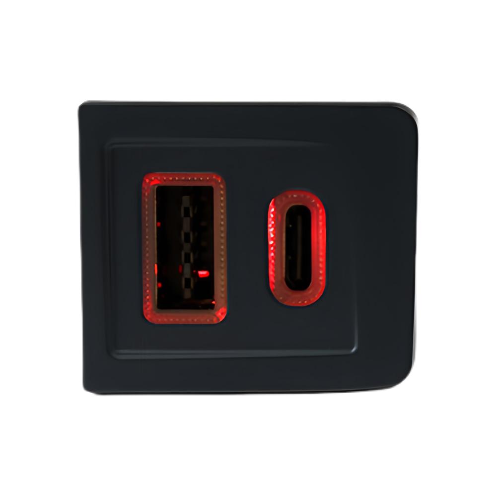 Duální USB nabíjecí adaptér do auta s USB C typu C, PD+QC3.0, rychlonabíječka pro VW Multivan T5 03-15