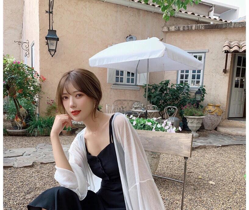 Women's Summer Chiffon Sunscreen Cardigan - Mid-Length, Loose Beach Shawl