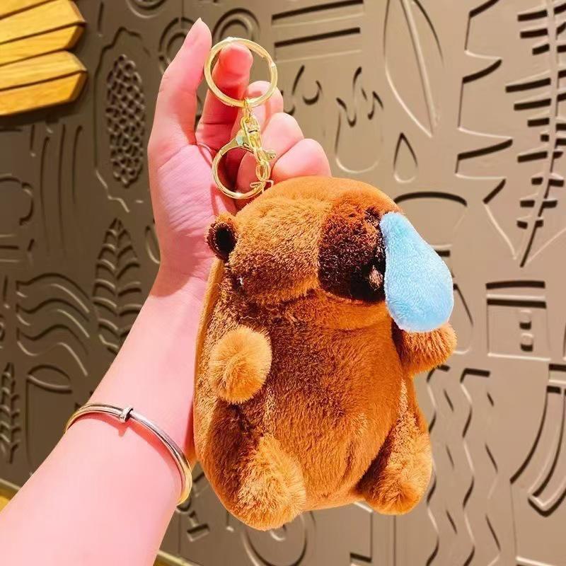 Capybara Plush Toy Bracelet: Furry Papa Circle Hug Doll Birthday Gift