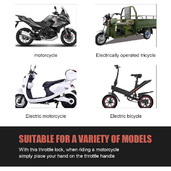MLY 1 PC Motorcycle Cruise Control Assist, Adjustable Motorcycle Throttle Lock, Non-Slip Throttle Lock Clamp, Universal Throttle Lock Cruise Control