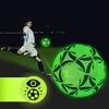 Reflective football for feet, fluorescent, glow in the dark, solid
