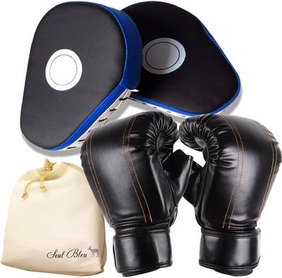 [MERCIEL] Boxing Training Gloves and Mitts Set, One Size Fits All, with Storage Bag, for Martial Arts, Karate, Kickboxing, MMA, Home Training [Supervi