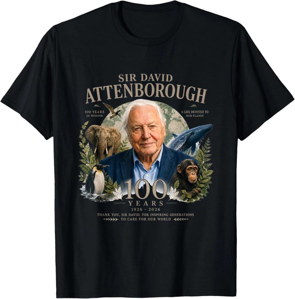 Maglietta per la Celebrazione del 100° Compleanno di Sir David Attenborough