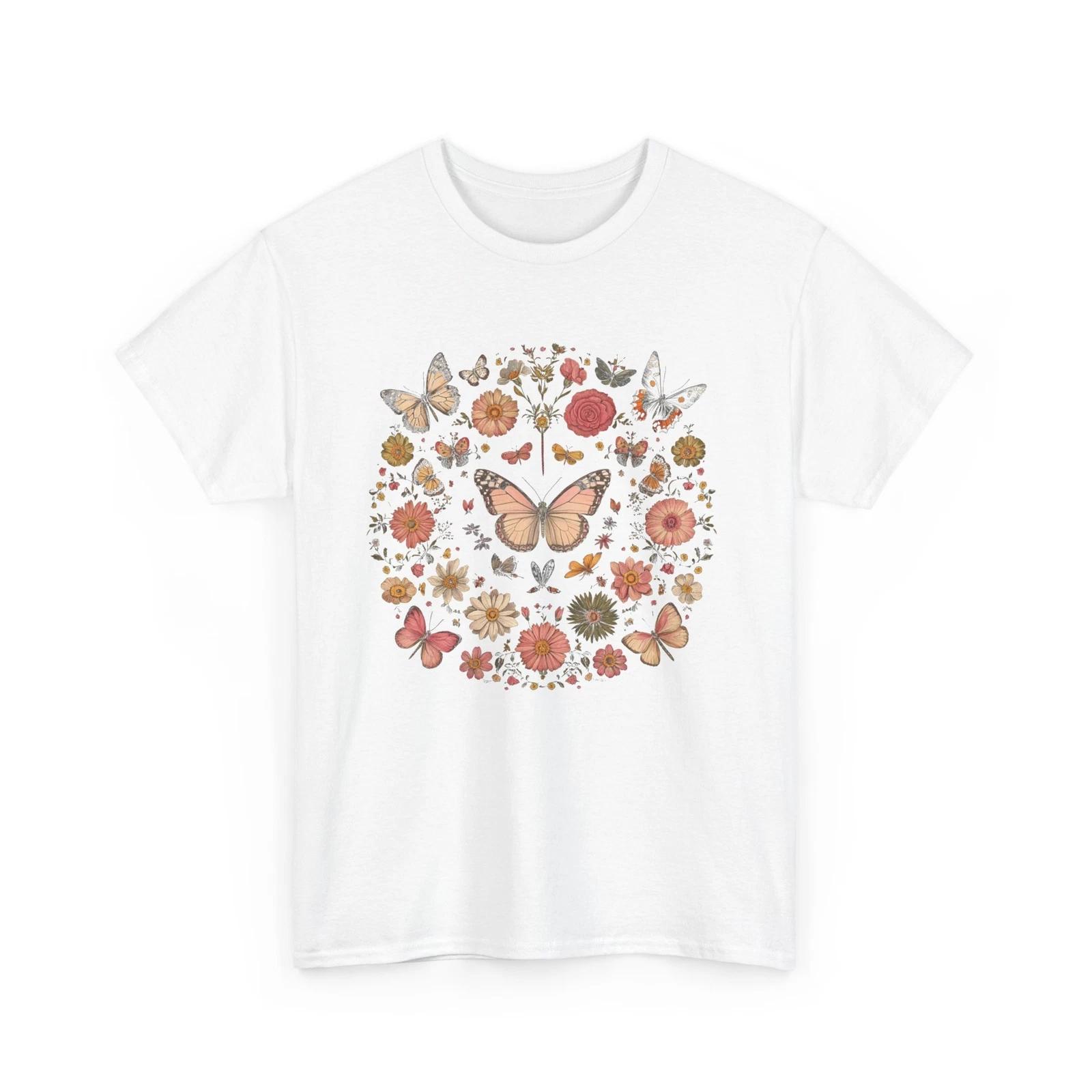 Butterfly Print Graphic Tee for Men and Women | Trendy Stylish Cool Casual Tee XL