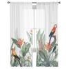 Garden Style Tropical Plants Tropical Flowers Sheer Curtains Bedroom Living Room Voile Window Curtains Tulle Curtains Kids Room