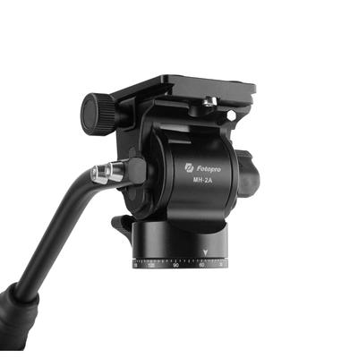 Fotopro Video Tripod Head with Quick Release Plate and Adjustable Maximum Load Capacity of for Compact Camcorders and Digital SLR Black MH-2A Pan-Tilt