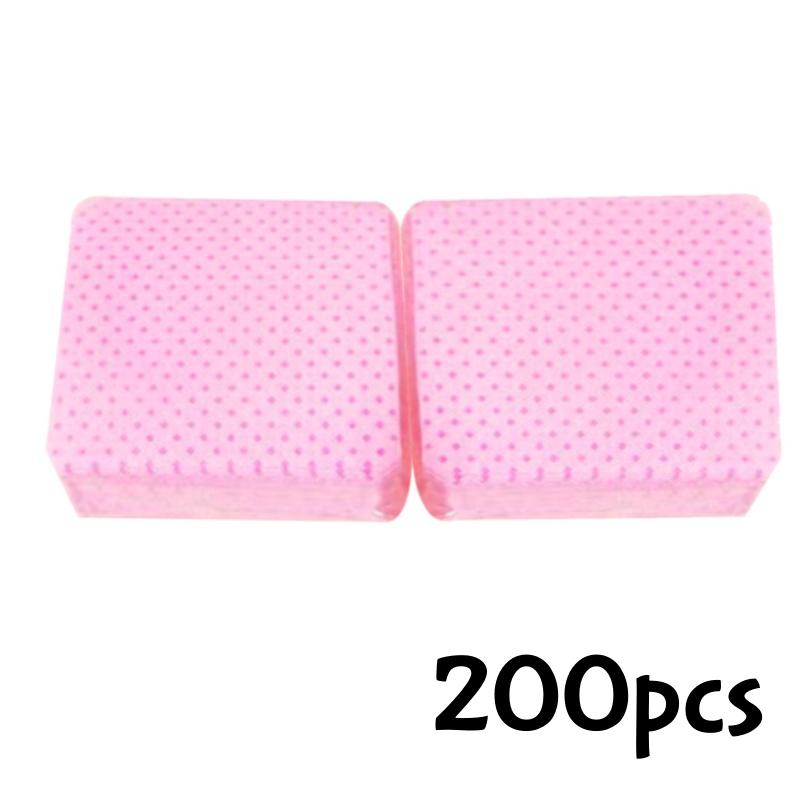 20-200pcs Lint-Free Nail Wipes Eyelash Glue Removal Pads Multifunctional Non-Woven Cleaning Pad Beauty Makeup Cleaning Tools