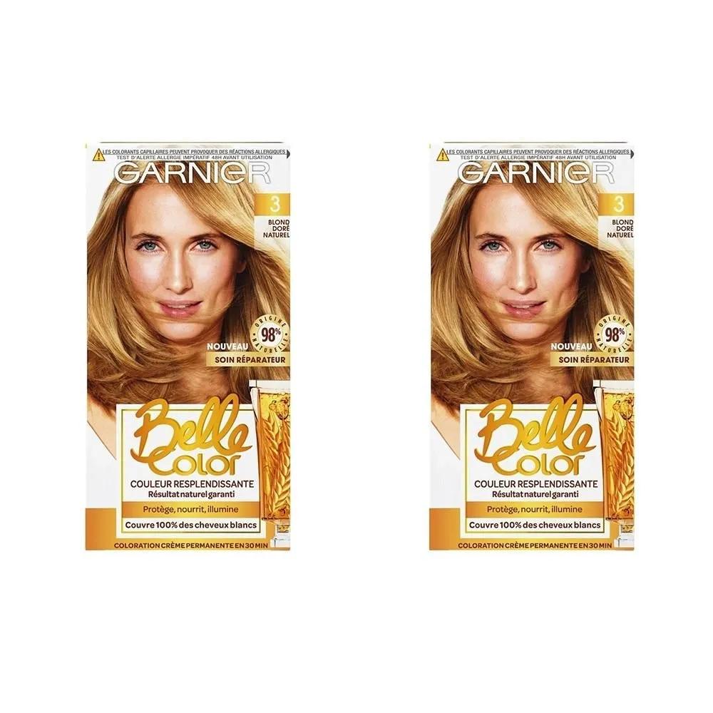 Garnier Belle Краска для волос 2 упаковки 3 Натуральный Золотисто-Русый Стойкая краска 3 Натуральный Золотисто-Русый BELLE