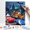 Disney Cars Castle Halloween Oil Paint Digital Painting Art Kit FillIn Painting Home Decor