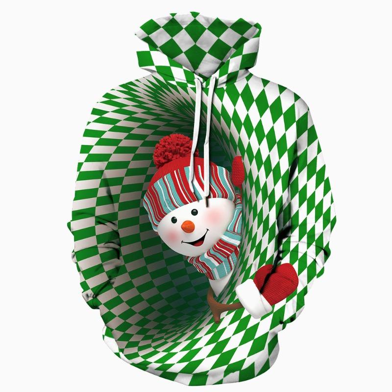 

Осенне-зимний женский пуловер с капюшоном и рисунком животных, сплошной бандажный принт с длинным рукавом, модные повседневные свободные футболки, топы 6XL