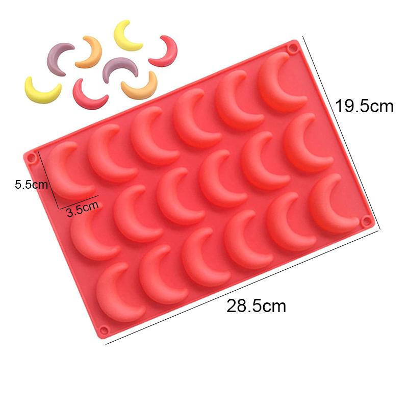 

Moon Silicone Mold For Baking Crescent Chocolate Candy Cake Decoration Cupcake Topper Cookie Ice Cube Wax Melts Crayon Keychains