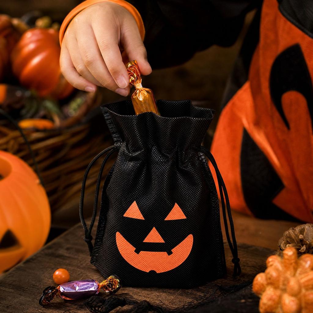 Halloween Candy Bags Nonwoven Fabric Bags for Party Favors and or Treating