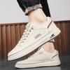 Fashion Leather Casual Shoes for Men Breathable Sneakers Fashion Driving Walking Tennis Shoes for Male Office Flats Shoes