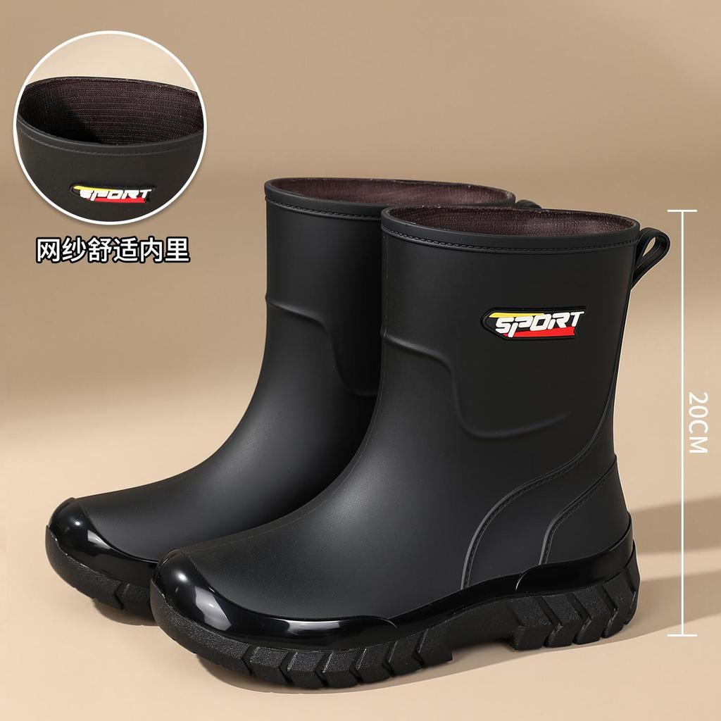 Four Seasons Rain Shoes Women'S New Waterproof Platform Rain Boots Work Non-Slip Rubber Shoes Women'S Adult Beautiful Water Shoes