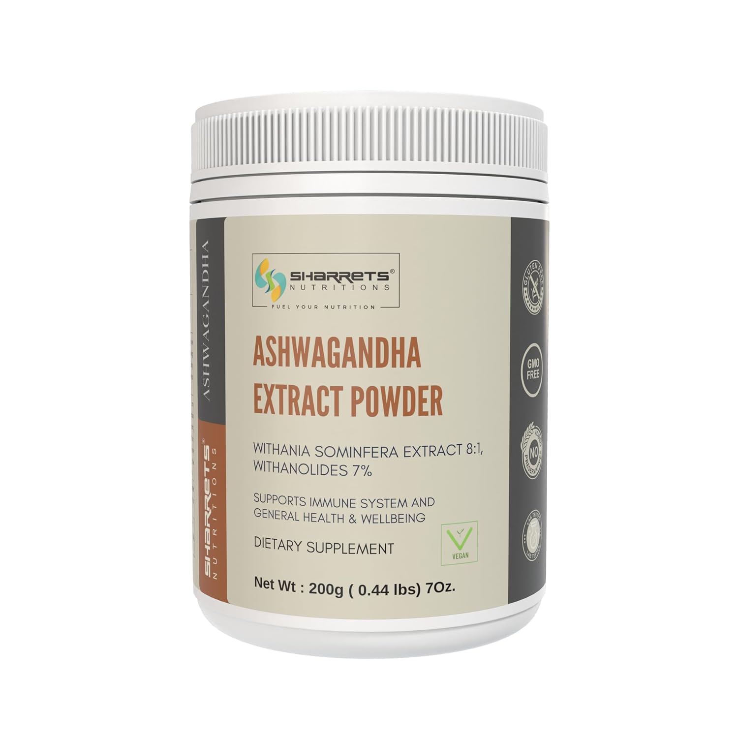 

Sharrets Ashwagandha Extract Powder 8:1 - Withania Somnifera | 200gm 0.4lbs