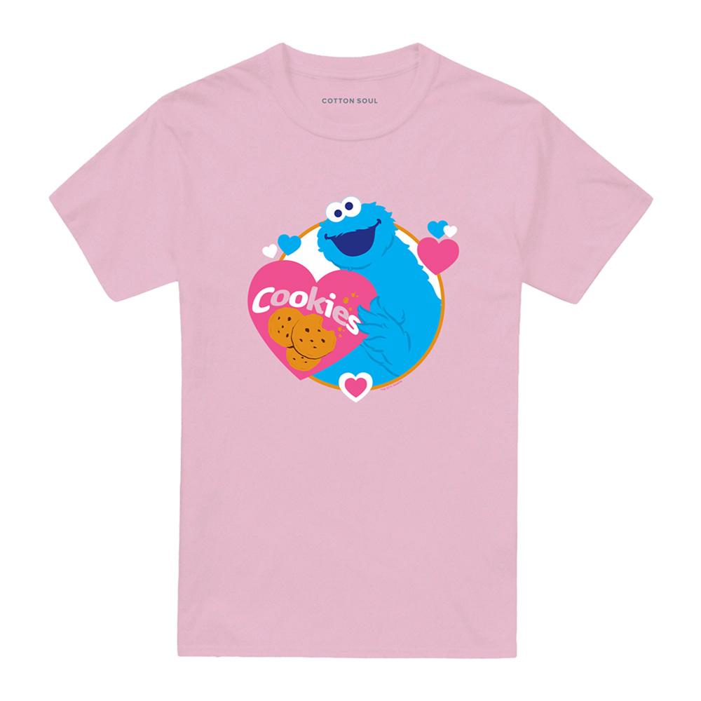 Sesame Street Unisex Adult Love Cookie T-Shirt
