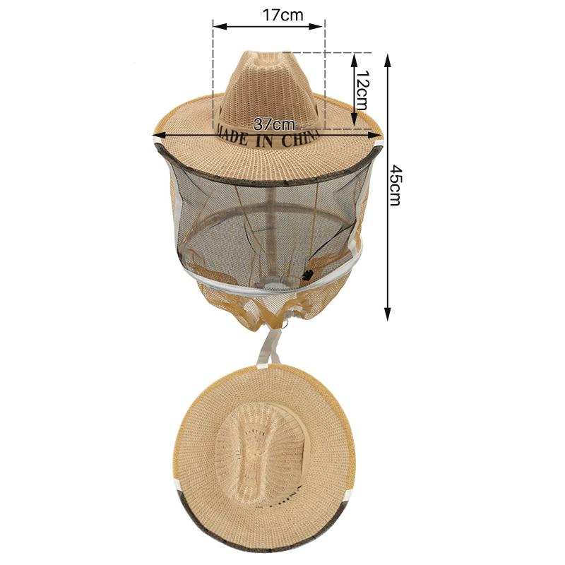 Bee Hat Breathable Beekeepers Hat Beekeeper Hats With High Visibility Veil Face Protection Outdoor Bee Keeper Starting Kit