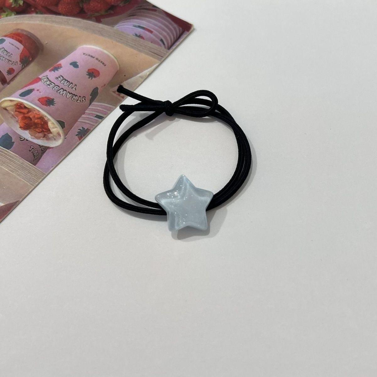 

Блестящие сине-розовые резинки для волос со звездами и милые браслеты для хвостиков - Сладкий девчачий стиль звезда/синий