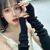 1 Pair Women Long Fingerless Gloves Winter Soft Knitted Warm Arm Sleeve Punk Gothic Fashion Casual Soft Mitten