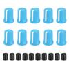 Uxcell 10pcs 6mm Potentiometer Knob Rubber 180 Degree Rotation DJ Speaker Knob Control Knob for Electronic Drums D-Axis (Light Blue/White)