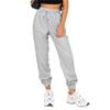 Women's solid color high-waisted sports and casual sweatshirt pants