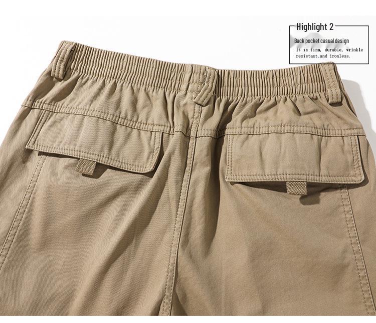 Men's Plus Size Loose Fit Elastic Waist Workwear Pants for Autumn and Winter.