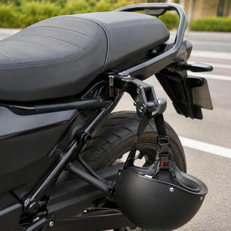 Curved Motorcycle Carry Hook for Shopping and Personal Bags, Accessory Mount Design with Included Mounting Screw Pack