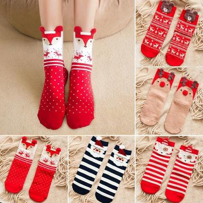 Festive Christmas Cartoon Character Socks for Adults and Children