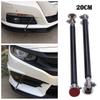 Adjustable Black Front Bumper Lip Splitter Strut Rod Tie Support Bars Spoiler