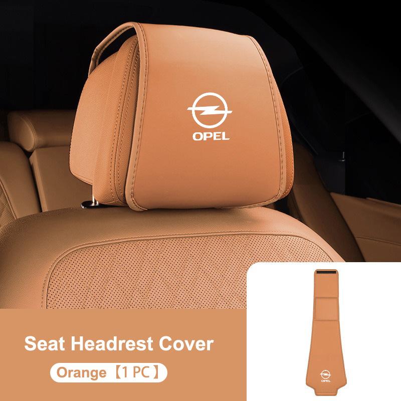 

Кожаный защитный чехол на подголовник автомобильного сиденья Аксессуары Для Opel Astra J K OPC Corsa Vectra D Zafira B Insignia Mokka Vivaro оранжевый