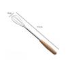 Whisk with Solid Wood Handle Kitchen Mini Stainless Steel Egg Beater Milk Whipper Whisk Wire for Blending Beating