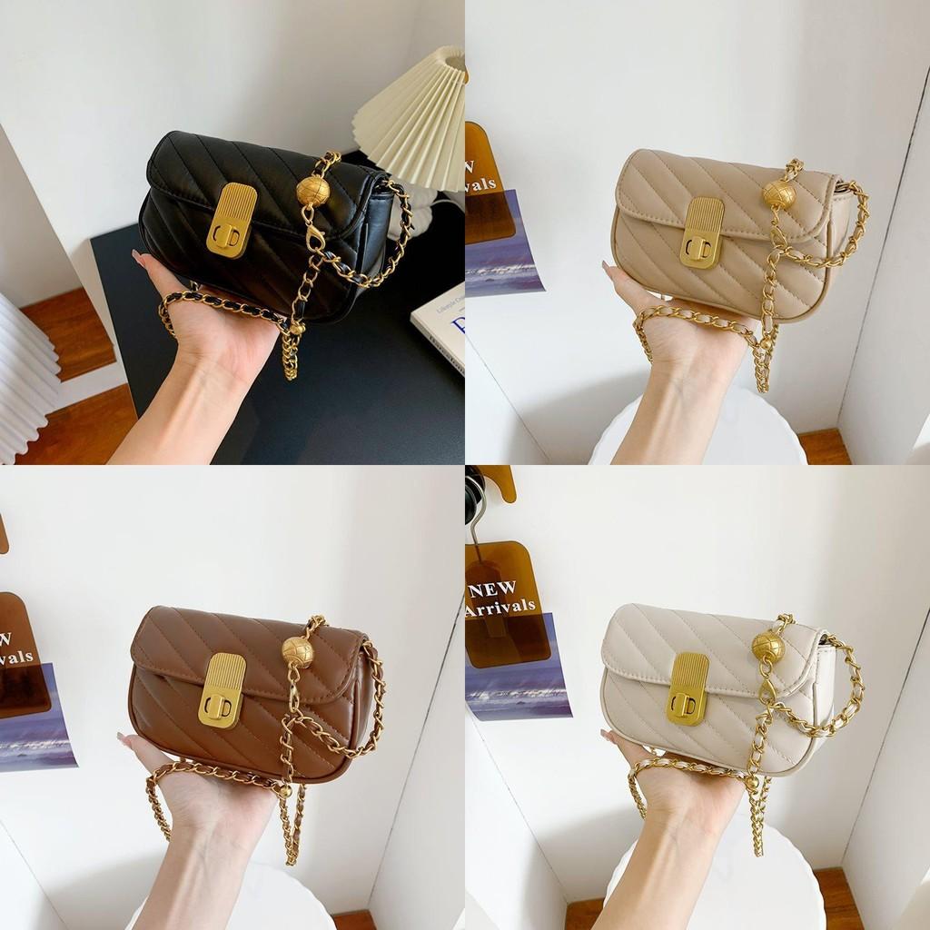 Chic Black Quilted Chain Crossbody Bag For Women Stylish Small Shoulder Purse