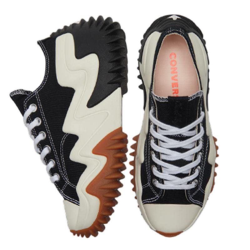 Converse Run Star Motion Trendy Thick Sole Black White Unisex