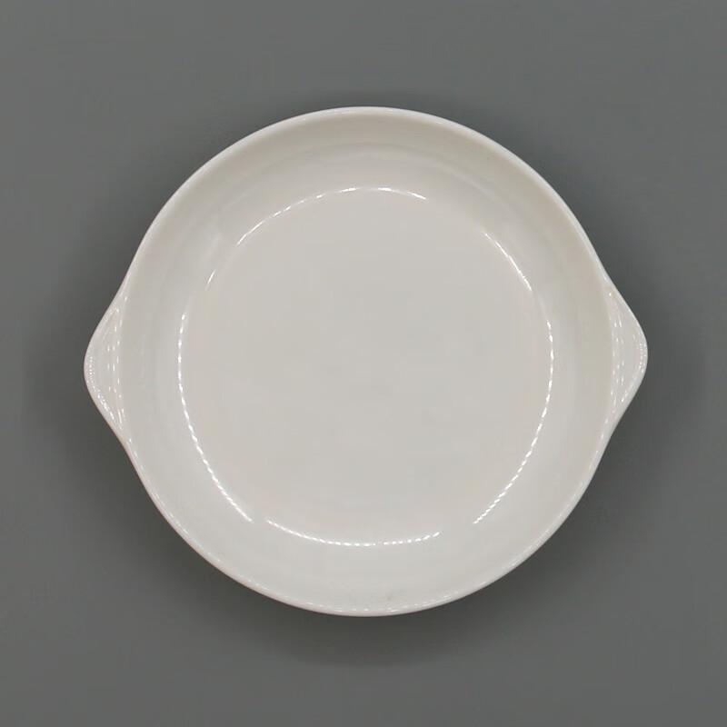 Gu Rou 6-inch White Round Melamine Serving Plate